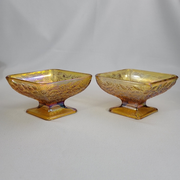 (2) Carnival Glass Iridescent Candy Dish - Picture 16 of 16